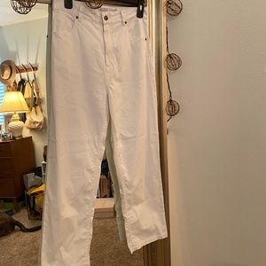 High waisted straight leg jeans